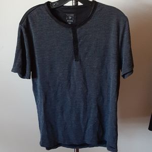 Used Mens Guess Henley Black
